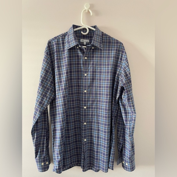 Peter Millar Mountainside Half Moon Bay Tartan Sport Button Down Shirt Large - Picture 4 of 8